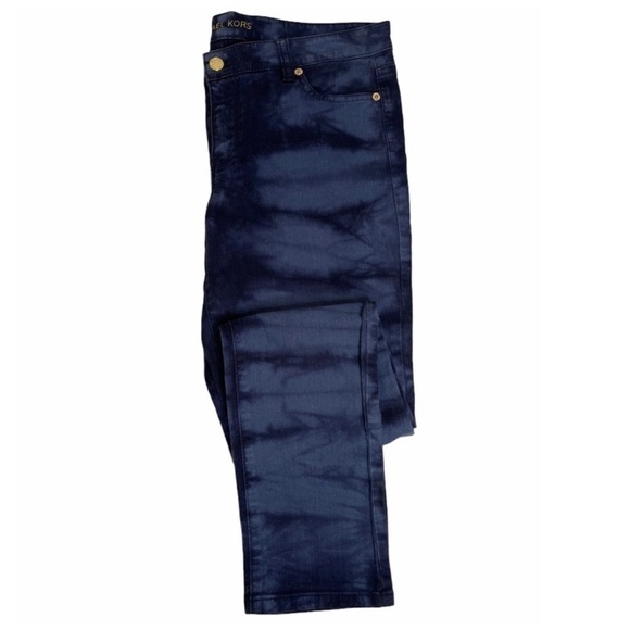 Michael Kors Skinny Jeans Size 0 tie dye Blue NEW - Picture 5 of 11